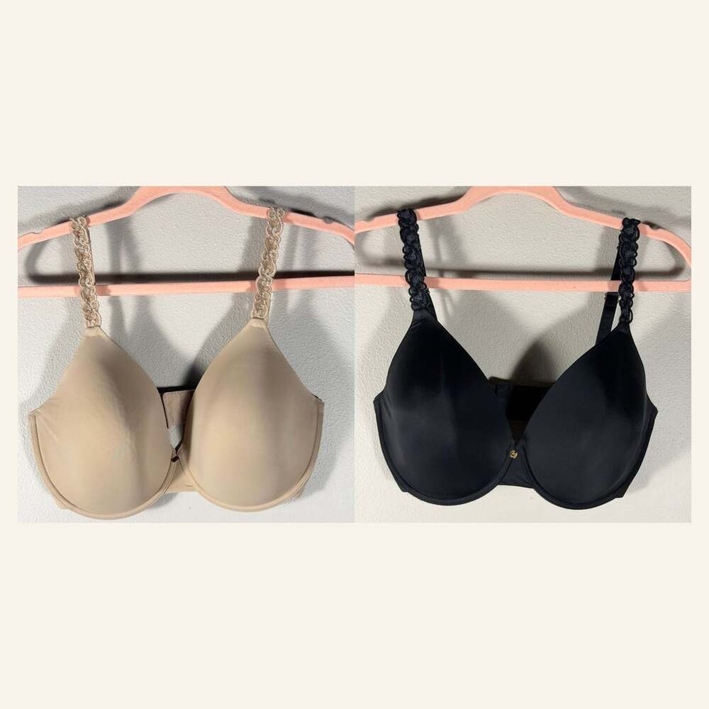 Lot of 2 Natori Pure Luxe Custom Coverage Contour Underwire Bra 732080 Size 34G